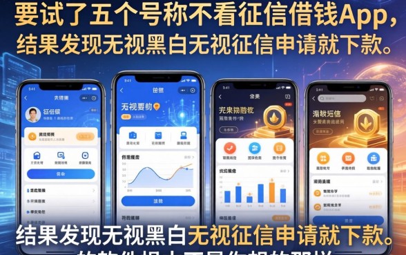 我试了五个号称不看征信的借钱app，结果发现无视黑白无视征信申请就下款的软件根本不是你想的那样