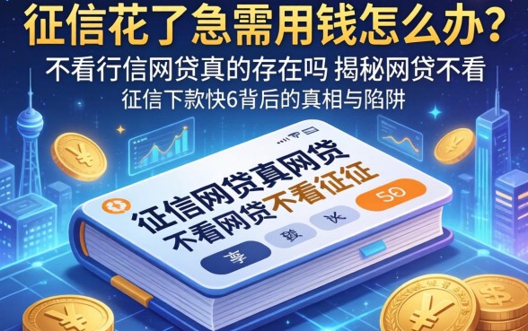 征信花了急需用钱怎么办？不看征信的网贷真的存在吗？揭秘网贷不看征信下款快6背后的真相与陷阱