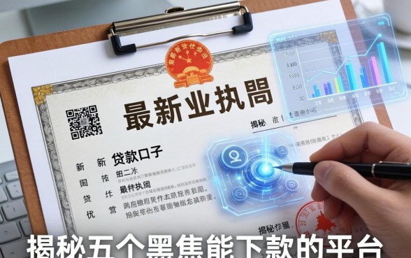 最新营业执照贷款口子，揭秘五个黑户能下款的平台