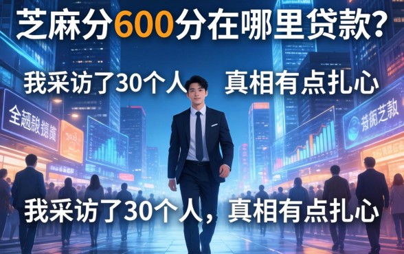 芝麻分600分在哪里贷款？我采访了30个人，真相有点扎心