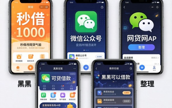 秒借1000的微信公众号，整理五个黑户可以借款的网贷app