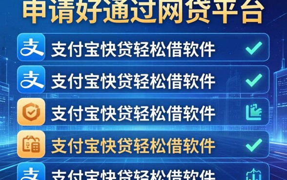 申请好通过的网贷平台，条列五个支付宝快贷轻松借软件