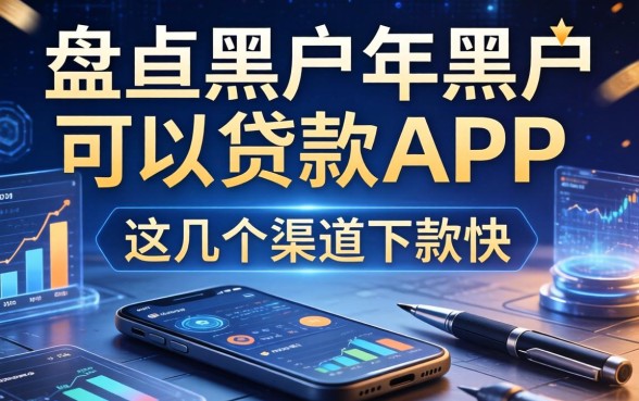 盘点黑户2026年黑户可以贷款的app，这几个渠道下款快