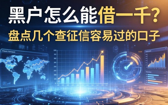 黑户怎么能借一千？盘点几个不查征信容易过的口子