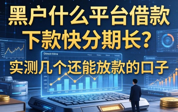 黑户什么平台借款下款快分期长？实测几个还能放款的口子