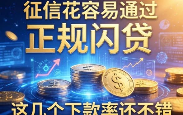 征信花容易通过的正规网贷，这几个下款率还不错