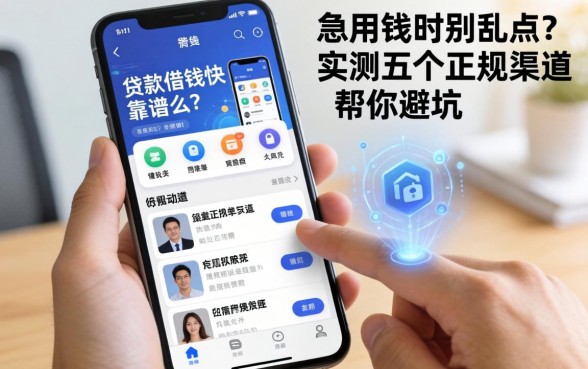 手机贷款借钱快app靠谱么？急用钱时别乱点，实测五个正规渠道帮你避坑