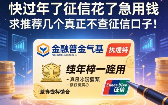 快过年了征信花了急用钱，求推荐几个真正不查征信的口子！