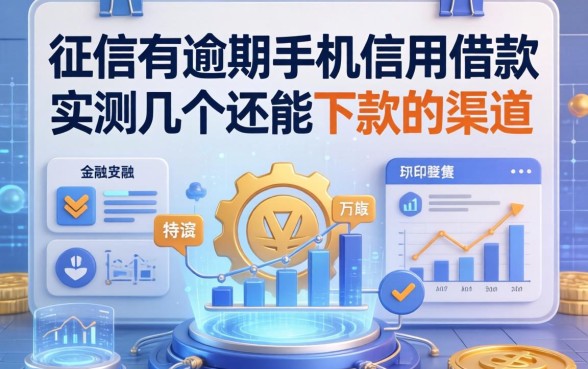 征信有逾期手机信用借款：实测几个还能下款的渠道