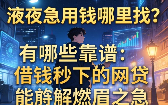 深夜急用钱哪里找？有哪些靠谱的借钱秒下的网贷能解燃眉之急？