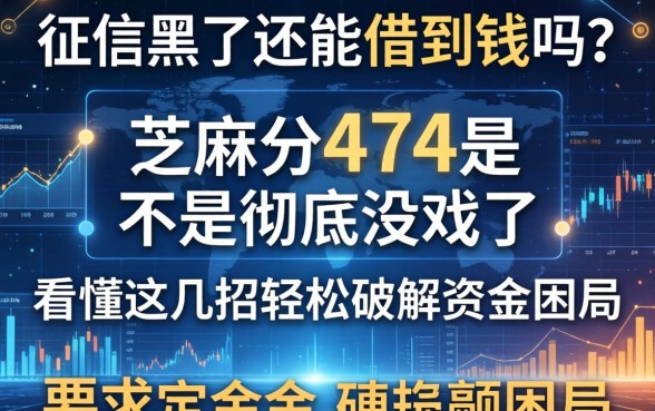 征信黑了还能借到钱吗?芝麻分474是不是彻底没戏了?看懂这几招轻松破解资金困局