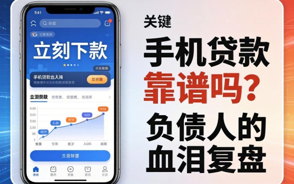 立刻下款的手机贷款靠谱吗？一个负债人的血泪复盘