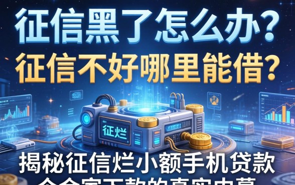 征信黑了怎么办？征信不好哪里能借？揭秘征信烂小额手机贷款哪家好下款的真实内幕
