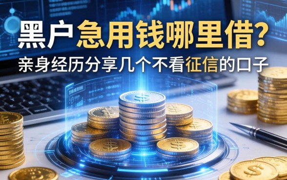黑户急用钱哪里借？亲身经历分享几个不看征信的口子