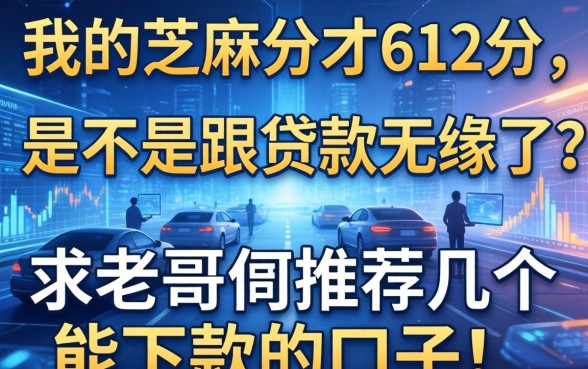 我的芝麻分才612分，是不是跟贷款无缘了？求老哥们推荐几个能下款的口子！
