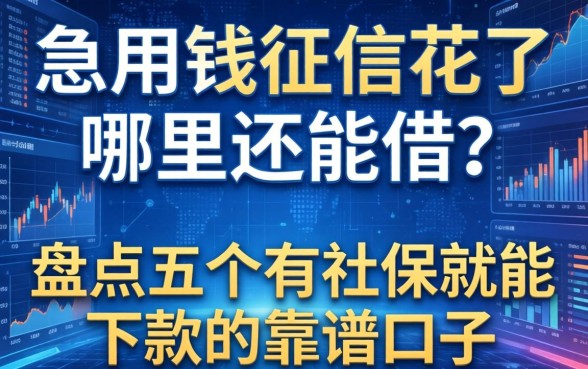 急用钱征信花了哪里还能借？盘点五个有社保就能下款的靠谱口子