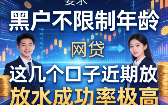 黑户不限制年龄的网贷：这几个口子近期放水成功率极高