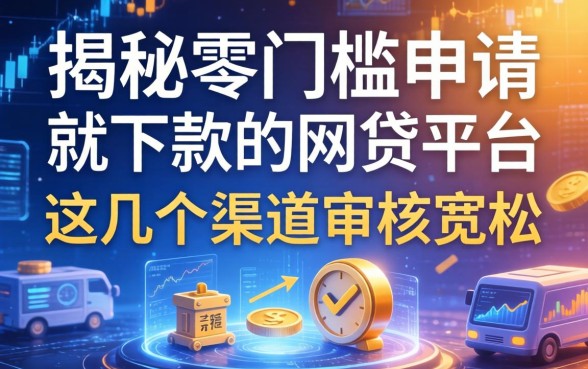揭秘零门槛申请就下款的网贷平台，这几个渠道审核宽松