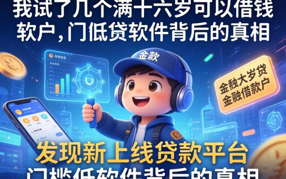 我试了几个满十六岁可以借钱的软件，发现新上线贷款平台门槛低软件背后的真相