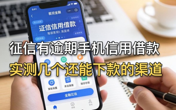 征信有逾期手机信用借款：实测几个还能下款的渠道