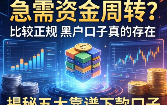 急需资金周转？比较正规的黑户口子真的存在吗？揭秘五大靠谱下款口子