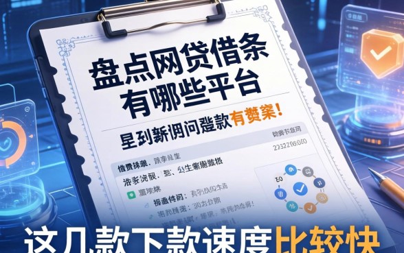 盘点网贷借条有哪些平台，这几款下款速度比较快