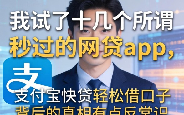 我试了十几个所谓秒过的网贷app，发现支付宝快贷轻松借口子背后的真相有点反常识