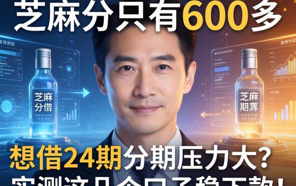 芝麻分只有600多，想借24期分期压力大吗？实测这几个口子稳下款！