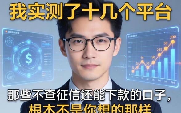 我实测了十几个平台，发现那些不查征信还能下款的口子，根本不是你想的那样