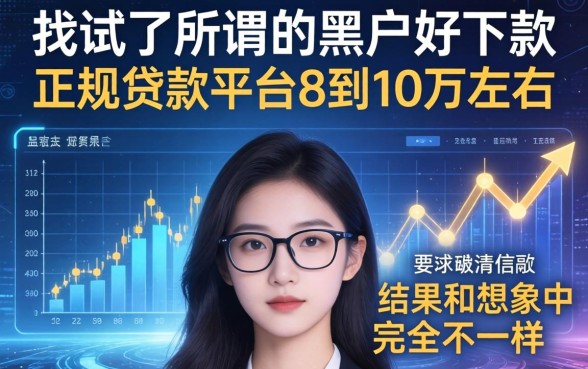 我试了所谓的黑户好下款的正规贷款平台8到10万左右，结果和想象中完全不一样