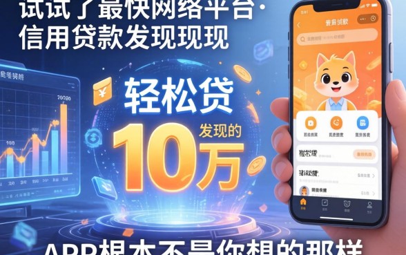 我试了最快网络平台信用贷款，发现轻松贷10万的app根本不是你想的那样