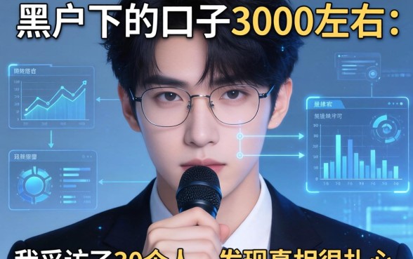 黑户下的口子3000左右的：我采访了30个人，发现真相很扎心