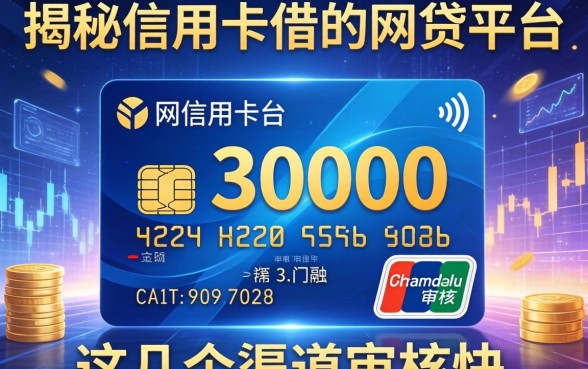 揭秘用信用卡借30000的网贷平台，这几个渠道审核快