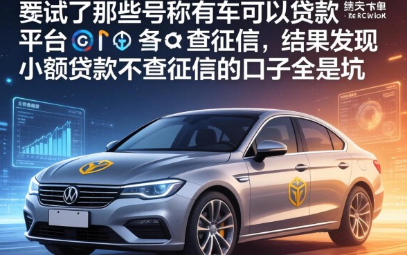 我试了那些号称有车可以贷款的平台不查征信，结果发现小额贷款不查征信的口子全是坑