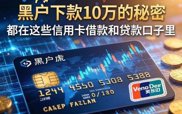 我黑户下款10万的秘密，都在这些信用卡借款和贷款口子里