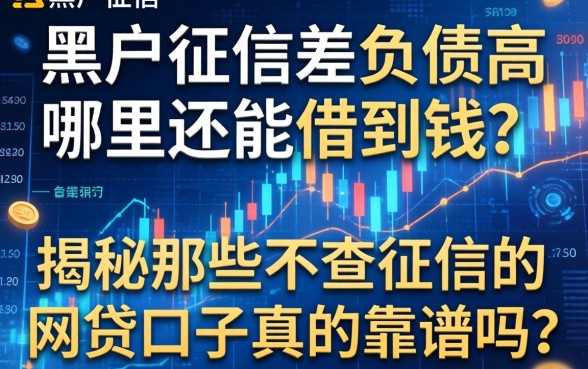 黑户征信差负债高哪里还能借到钱？揭秘那些不查征信的网贷口子真的靠谱吗？