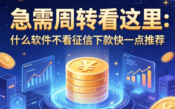 急需周转看这里：什么软件不看征信下款快一点推荐