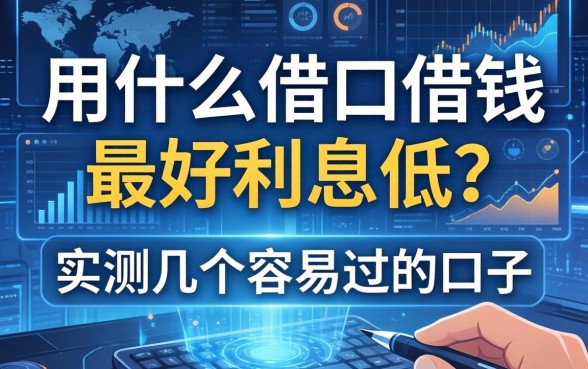 用什么借口借钱最好利息低？实测几个容易过的口子