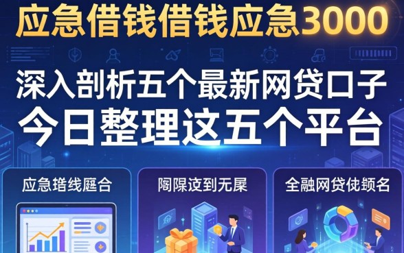 应急借钱借钱应急3000，深入剖析五个最新网贷口子今日整理这五个平台
