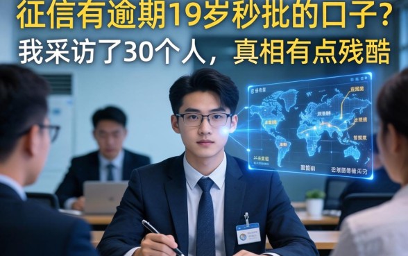 征信有逾期19岁秒批的口子？我采访了30个人，真相有点残酷