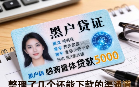 黑户身份证贷款5000：整理了几个还能下款的渠道