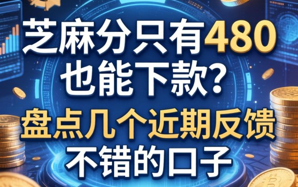 芝麻分只有480也能下款？盘点几个近期反馈不错的口子