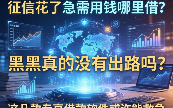 征信花了急需用钱哪里借？黑户真的没有出路吗？这几款专享借款软件或许能救急