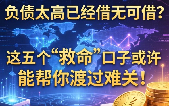 负债太高已经借无可借？这五个“救命”口子或许能帮你渡过难关！