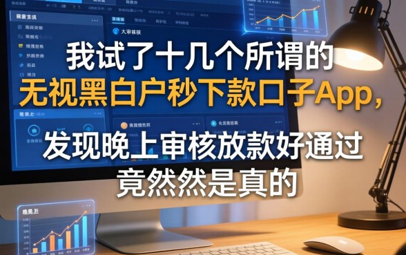 我试了十几个所谓的无视黑白户秒下款口子app，发现晚上审核放款好通过竟然是真的