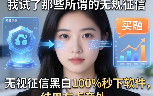 我试了那些所谓的无视征信黑白100%秒下软件，结果有点意外