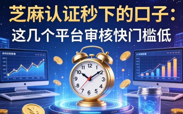 芝麻认证秒下的口子：这几个平台审核快门槛低