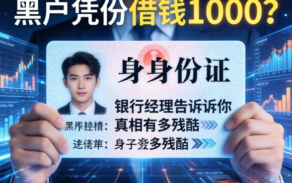 黑户凭身份证借钱1000？银行经理告诉你真相有多残酷