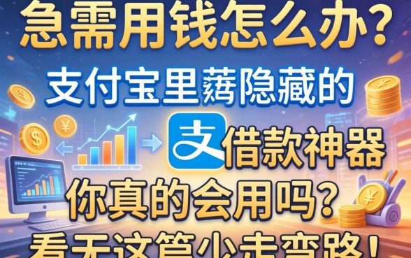 急需用钱怎么办？支付宝里隐藏的借款神器你真的会用吗？看完这篇少走弯路！