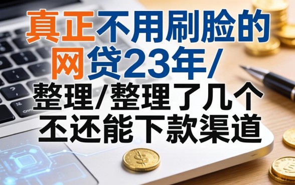 真正不用刷脸的网贷23年：整理了几个还能下款的渠道